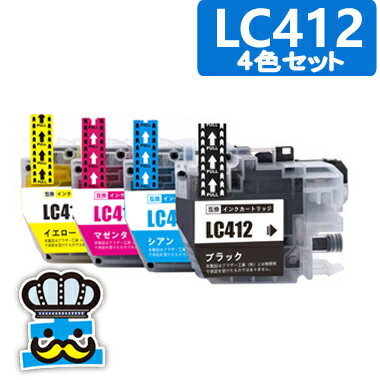 ֥饶  LC412-4PK 4å 󥯥ȥå LC412 brother ߴ ץ󥿡 MFC-J7300CDW MFC-J7100CDW ꤪ LC412BK LC412C LC412M LC412Y