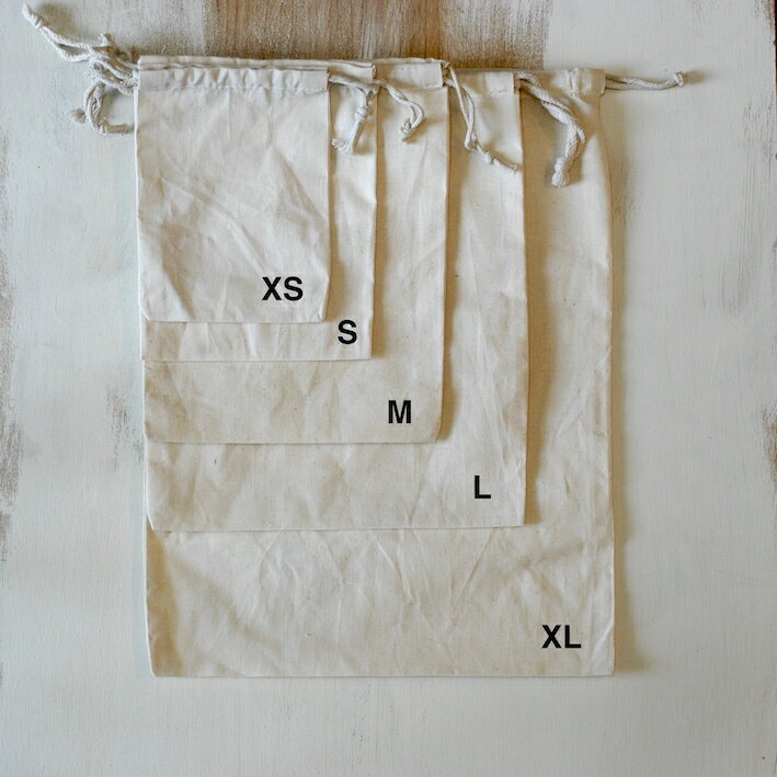 【100%NaturalCottonDrawstringBagsizeL】ナチュラルオーガニックコットン100%のシンプルな巾着袋【Lサイズ】きんちゃく巾着綿バッグインバッグBaginBag無地生成り
