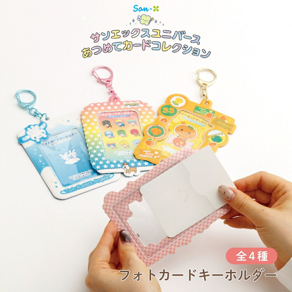 樂天商城 - サンエックス キャラミックス フォトカードキーホルダー メール便対応 推し活 カード 収納 キーホルダー 薄い 写真