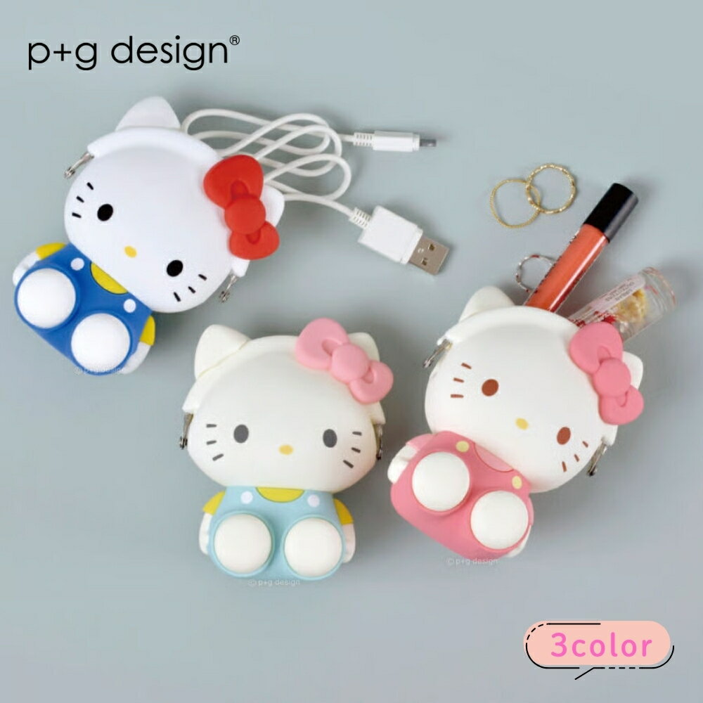 樂天商城 - ピージーデザイン ハローキティ 3D POCHI がま口 小銭入れ ポーチ 小物入れ キャラクター 収納 薬 コスメ