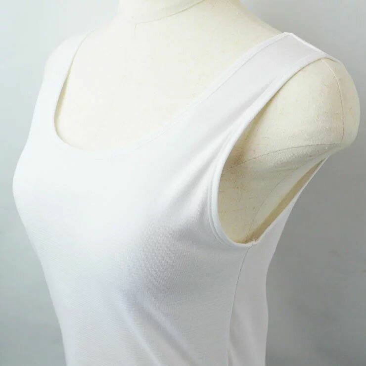 キッズ インナー 女の子 モールドカップ付き タンクトップ 35-562 単品 袖なし カップあり 綿混 ランニング 女児 子供 下着 肌着 子ども ジュニア スクール 白 ホワイト (01893)