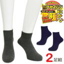 くるぶしソックス メンズ カプサイシン加工 総パイル編み 719150 ハイカット丈 2足組 送料無料 紳士靴下 スニーカーソックス パイル 靴下 あったか靴下(04339)(4)
