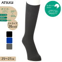 ビジネスソックス メンズ ATSUGI eco WORK-Fit 鹿の子ストライプ柄 26cm丈 GC74111 単品 紳士靴下 通勤 通学 綿混 靴下 メンズ ビジネス アツギ(04792)(4)
