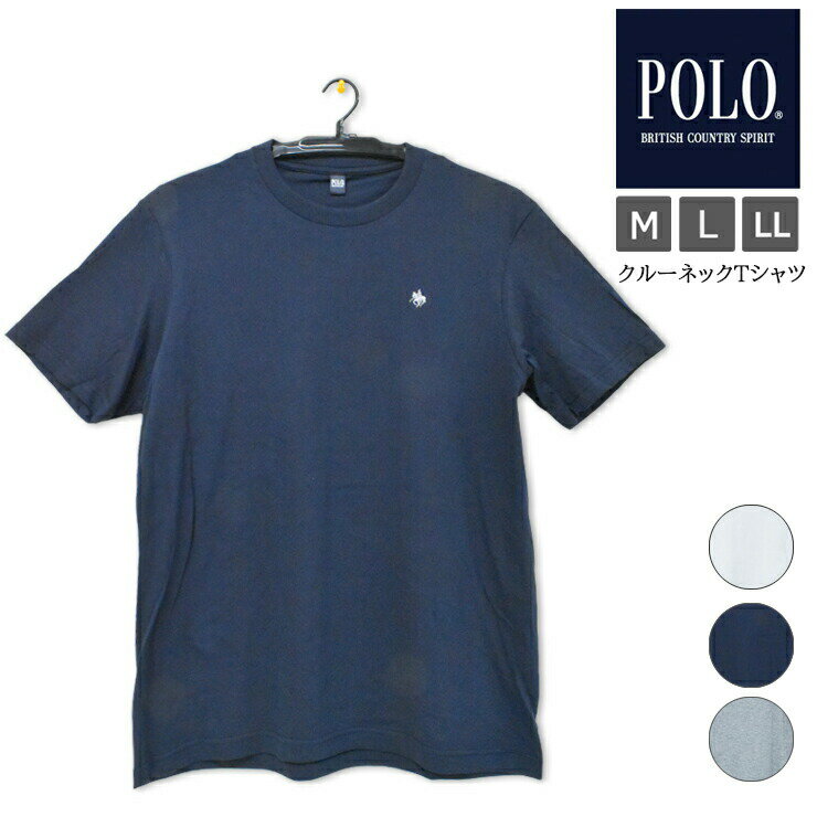 メンズ グンゼ POLO クルーネックTシャツ PBM113C PBM313 単品 gunze スタンダード インナー シャツ 肌着 丸首 綿 Tシャツ 紳士（04882）