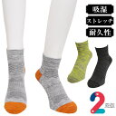スニーカーソックス メンズ DRY 2.0 クォーター丈 WK2P-02 おまかせ2足組 送料無料 靴下紳士 靴下 メンズ ミドル丈 吸湿 ドライ 足ムレ対策 蒸れない(05170)(4)