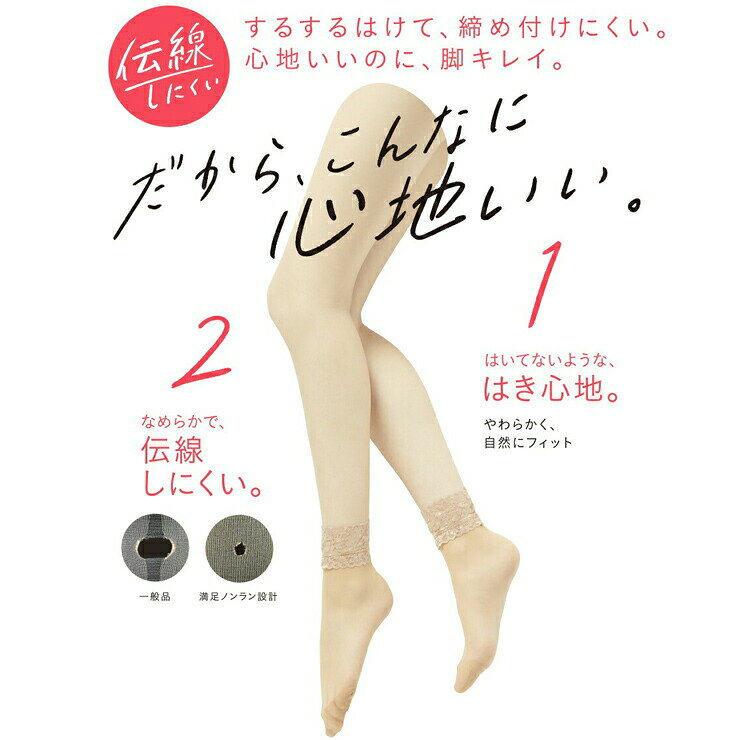 【2点以上お買い上げで送料無料】 福助 くるぶし ストッキング 満足 New 伝線しに...