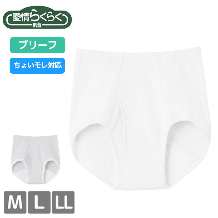 メンズ 介護 グンゼ らくらく肌着 尿漏れ対応 ブリーフ 前あき HWB231 単品 股上深め ちょいモレ 軽失..