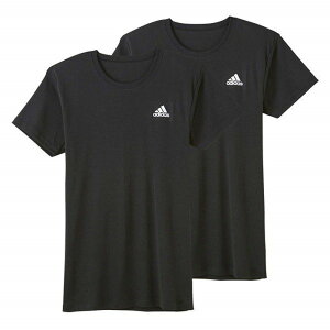 グンゼ【adidas/アディダス】クルーネックTシャツ【2枚セット】APB0132【あす楽_土曜営業】【あす楽_日曜営業】【綿混紡2枚組半袖丸首シャツ】