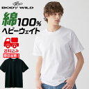 ★送料込み★グンゼ BODY WILD Tシャツ ヘビーウエイト 綿100％ BW5213ボディワイルド 厚地 丸首 ざっくり メンズ 年間 ボディワイルド BODYWILD【1枚はメール便！日時指定不可！代引不可！ギフト包装不可！】 1