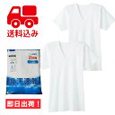 ★送料込み★2枚セット/ グンゼ 吸汗速乾 VネックTシャツ セット 抗菌防臭 綿混 RC24152 メンズ 春夏 半袖 V首シャツ インナーシャツ 爽やかな着心地 M L GUNZE【メール便!日時指定・代引・ギフト包装不可!】(4)