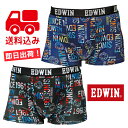 ★送料込み★【EDWIN/エドウィン】ボクサーパンツ【2枚セット/各色1枚】前開き 834362パープル ブラック ボクサーブリーフ メンズ下着 メンズインナー...
