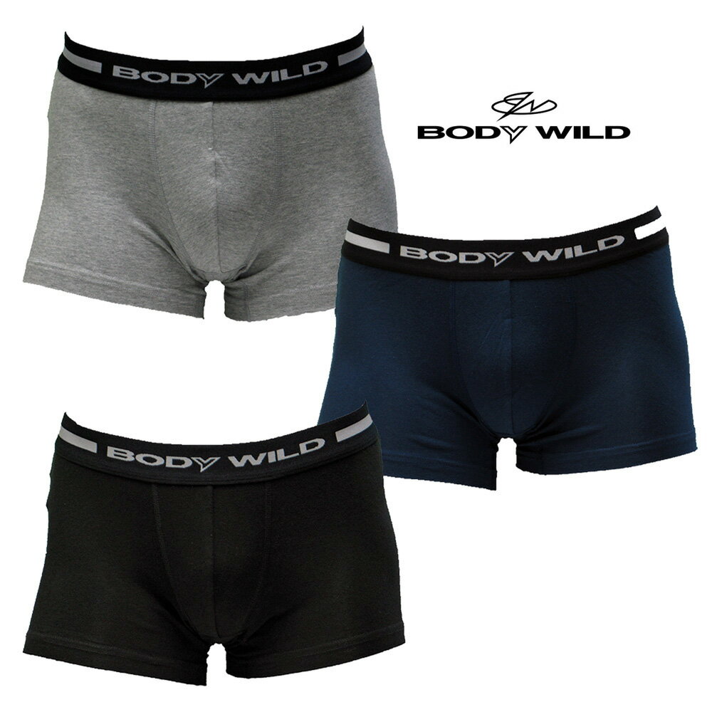 ★送料込み＆ポイント2倍★グンゼ【BODYWILD】ボクサーパンツ【3枚セット】BWB0803【メール便！あす楽！日時指定不可！代引不可！ギフト包装不可！】【smtb-kd】【BODY WILD・ボディワイルド・GUNZE・ボクサーブリーフ】