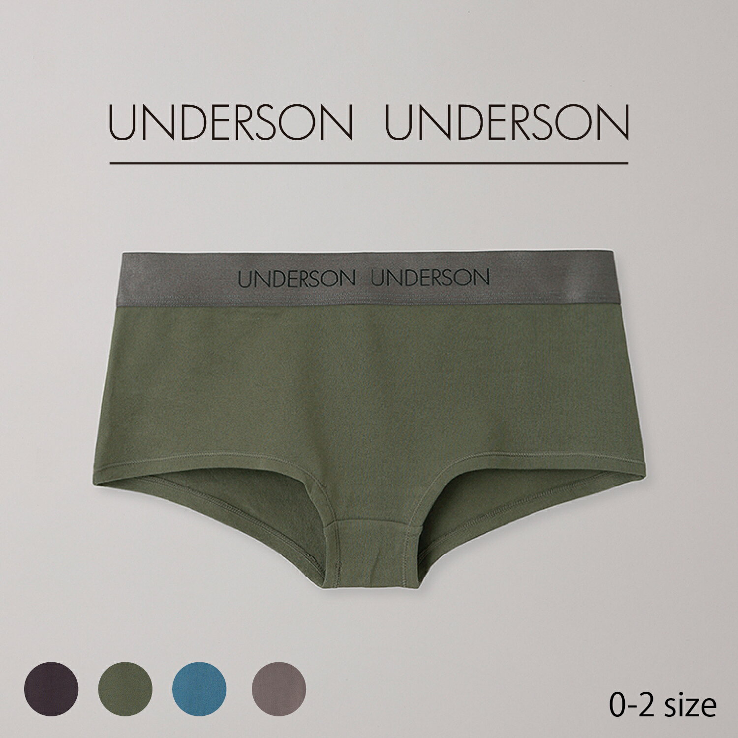 UNDERSON UNDERSON レギュラーボックスショーツ | ショーツ 下着 ボクサー ローライズ レディース 婦人 女性 和紙素材 通気性 快適 シンプル ロゴ アンダーソンアンダーソン UUWGG234167