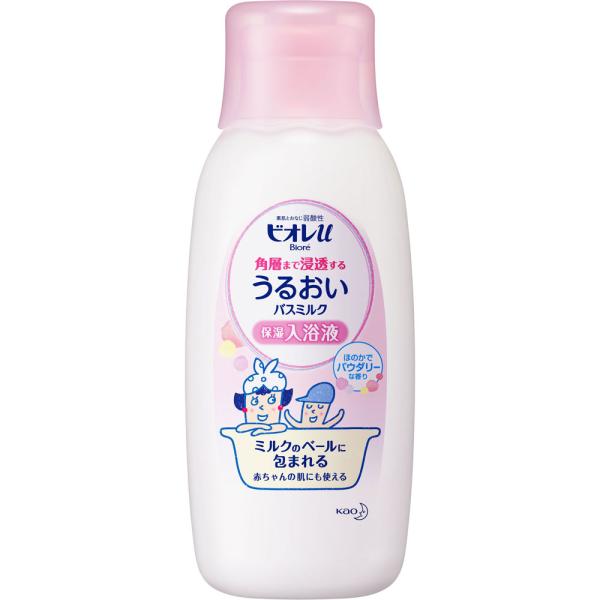 乐天商城 - 花王 ビオレu 角層まで浸透する うるおいバスミルク パウダリーな香り 本体 600ml
