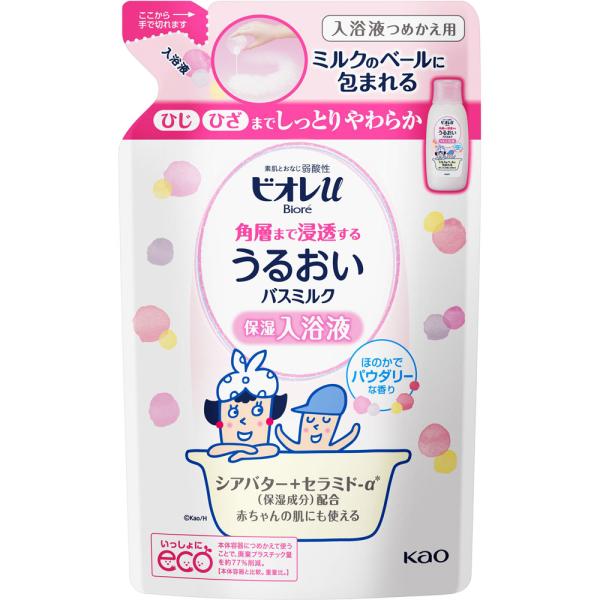 樂天商城 - 花王 ビオレu 角層まで浸透する うるおいバスミルク パウダリーな香り つめかえ用 480ml