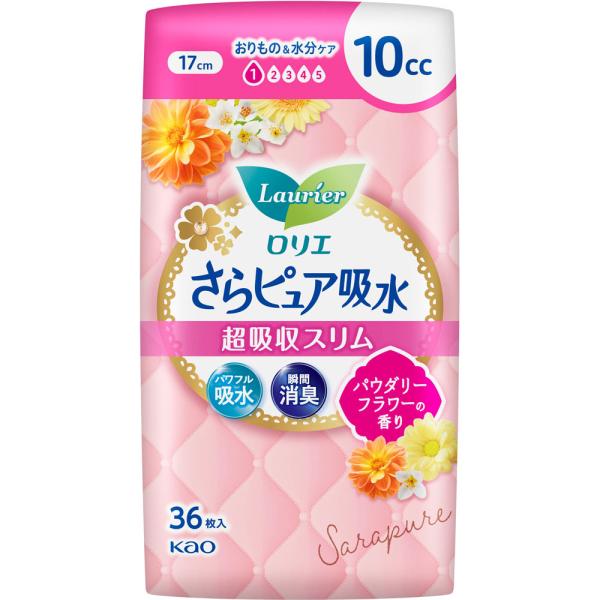 Rakuten - 花王 ロリエさらピュア吸水 超吸収スリム 10ccパウダリーフラワーの香り 36枚