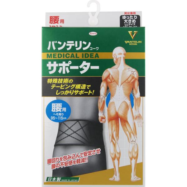 乐天商城 - 興和 バンテリンコーワサポーター 腰用 男女兼用 ブラック ゆったり大きめ