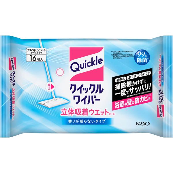 樂天商城 - 花王 クイックルワイパー 立体吸着ウエットシート 16枚