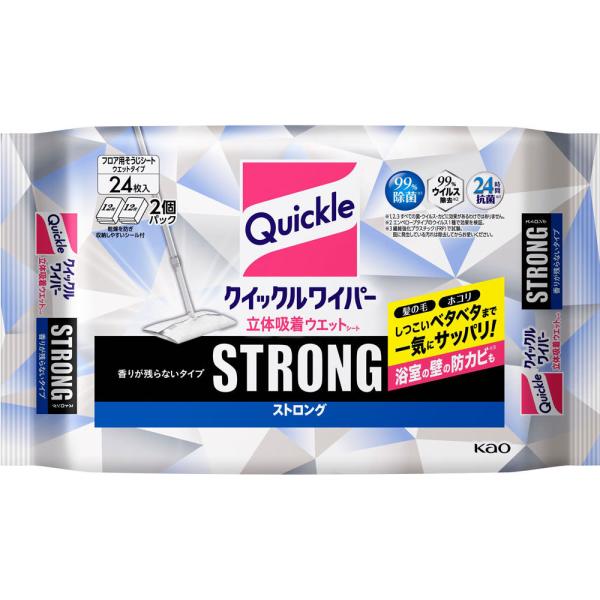 花王 クイックル 立体吸着ウエットシート ストロング 24枚