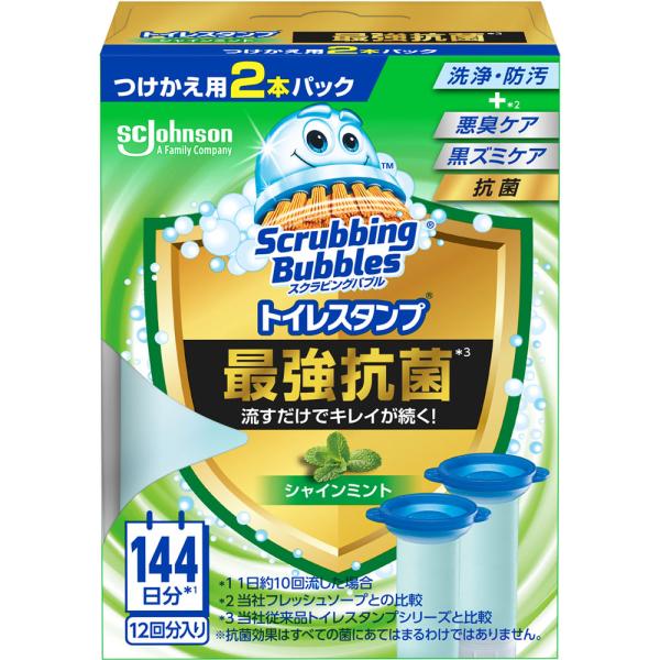 ジョンソン スクラビングバブル　トイレスタンプ最強抗菌シャインミント　替え 38g×2