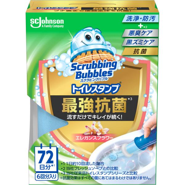 ジョンソン スクラビングバブル　トイレスタンプ最強抗菌　エレガンスフラワー本体 38g