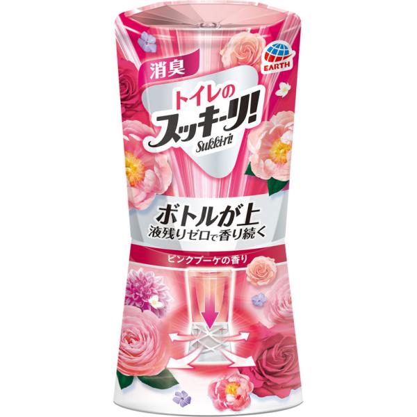 アース製薬 トイレのスッキーリ！ ピンクブーケの香り トイレ芳香剤 400ml