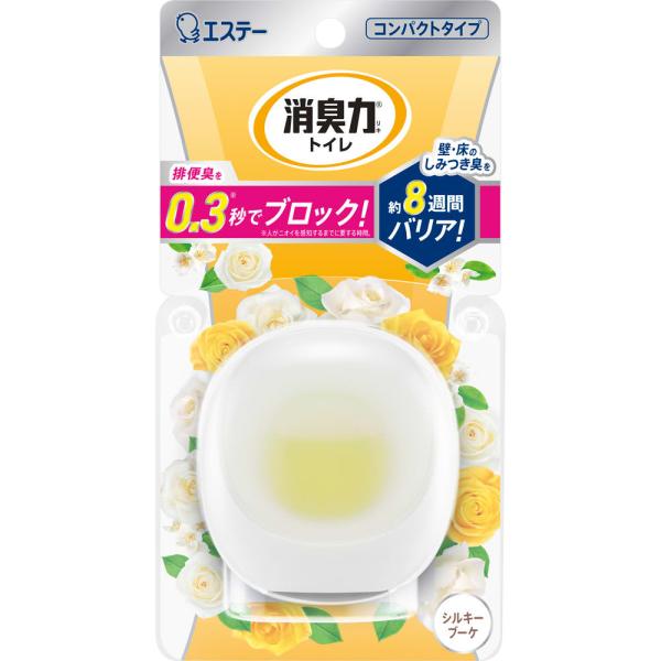 乐天商城 - エステー 消臭力　コンパクト　トイレ用　本体　シルキーブーケ 6ml