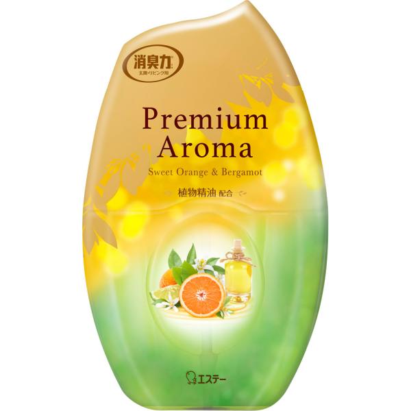 乐天商城 - エステー お部屋の消臭力　Premium　Aroma　スイートオレンジ＆ベルガモットの香り 400ml