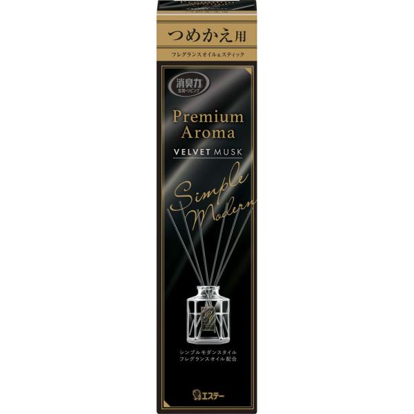 エステー お部屋の消臭力 Premium Aroma Stick つめかえ ベルベットムスク 50ml