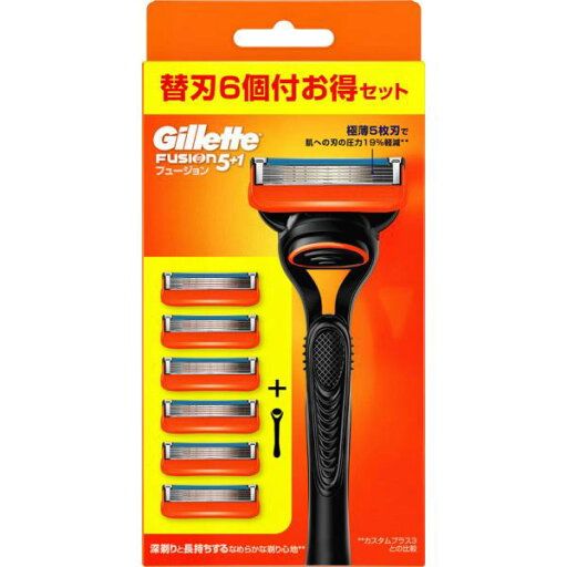 P&Gジャパン ジレット フュージョン マニュアル 5Bホルダー付 替刃6個付 P&Gジャパン ジレット フュージョン マニュアル 5Bホルダー付 替刃6個付