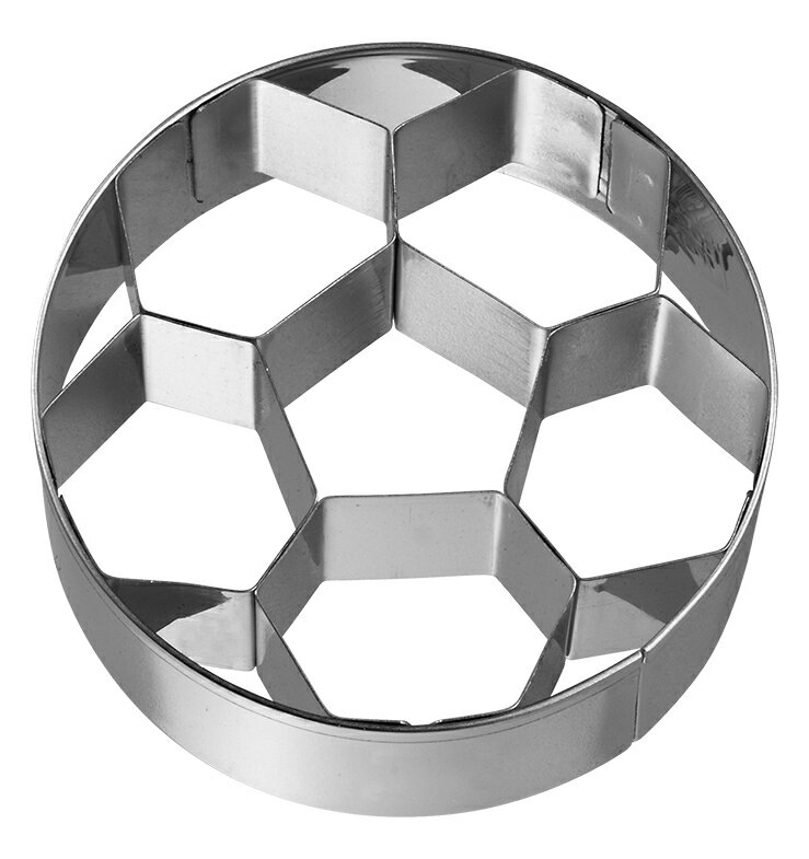 クッキー型 (サッカーボール型、フットサル・6.5×6.5cm)