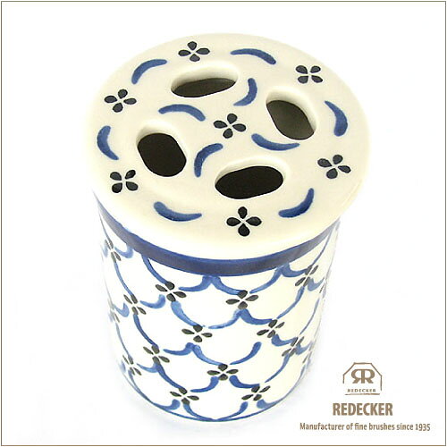 REDECKER レデッカー 陶器の歯ブラシスタンド/ライトパターン