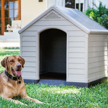 犬小屋【KETER 屋外 ドッグハウス 大型犬 中型犬 小型犬 犬舎】