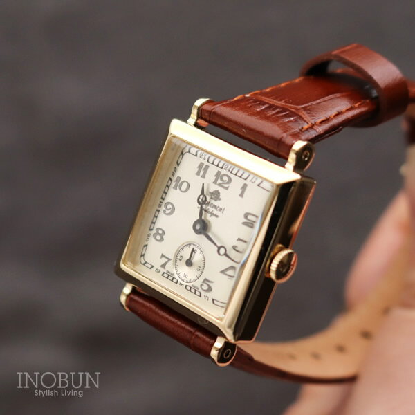 ロゼモン ビジネス腕時計（レディース） ロゼモン 腕時計 Nostalgia Rosemont N011-YWA EBR アンティークゴールド/ライトブラウンベルト（レザー）