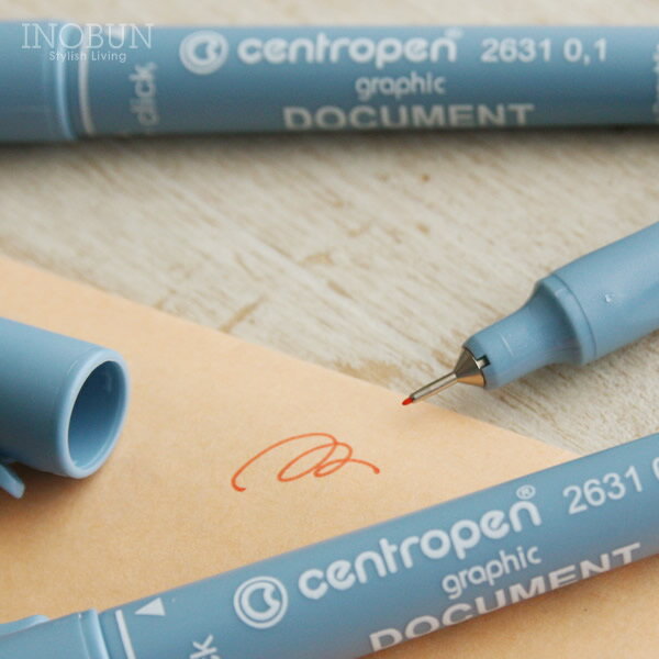 グラフィック0.1 ペン centropen セントロペン社 チェコ ペン先 0.1mm 赤インク