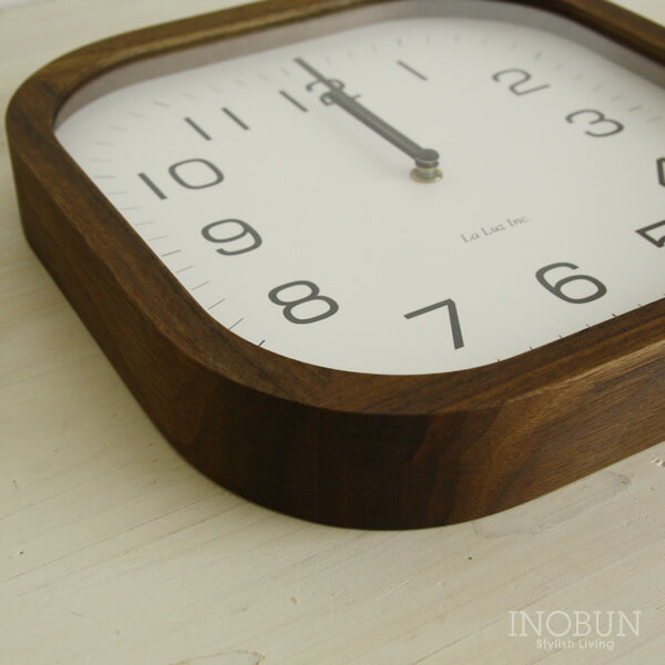 La Luz(ラ・ルース)カドマル クロック 音の静かな 木製 壁掛け時計 連続秒針 ナンバー/ウォールナット 日本製 新生活 御祝い ギフト おしゃれ [2]