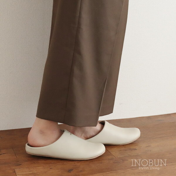ルームズ room's スリッパ 合皮 ルームシューズ レディース M 22.5〜24.5cm アイボ...