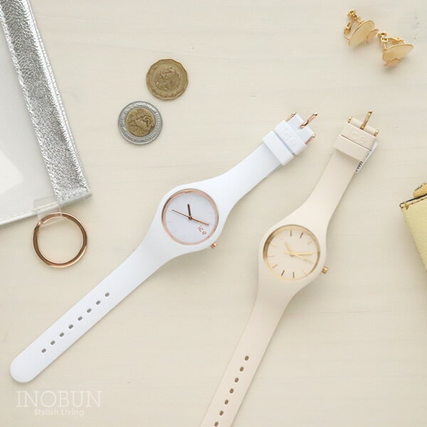 【楽天カード利用限定！エントリーでポイント+4倍】ICE Watch アイスウォッチ 腕時計 ICE glam 000977 WHITE ROSE GOLD Small ペアウォッチ シリコン ラバーベルト