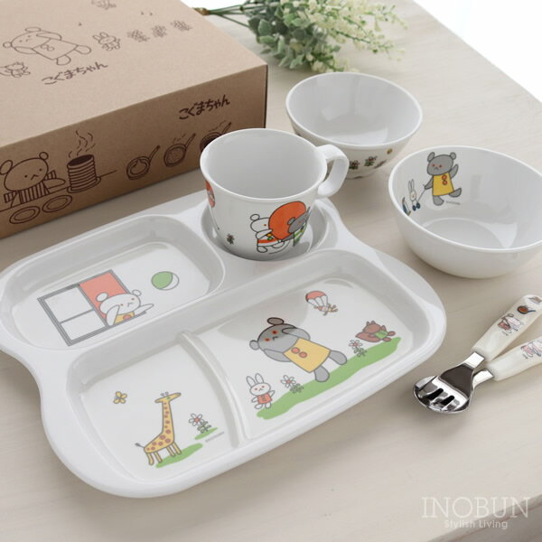 【楽天カード利用限定！エントリーでポイント+4倍】こぐまちゃん メラミン食器 ベビーギフトセット お食い初め 日本製 イノブンオリジナル 子供用 食器 ご出産祝い