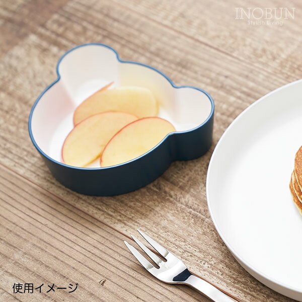 イノブンオンラインショップの子供用食器 tak キッズディッシュ クマ型ボウル S イエロー 日本製 ベビー 食器 電子レンジ対応｜アングル2