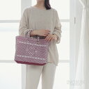 レトラ イノブン別注 メルカド バッグ 横長Sサイズ メタリックピンク x ホワイト かごバッグ Letra MERCADO BAG 母の日