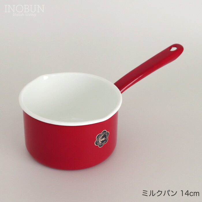 野田琺瑯 月兎印 ゲット ホーロー ミルクパン 片手鍋 14cm レッド IH対応 結婚祝い 新生活 御祝い ギフト