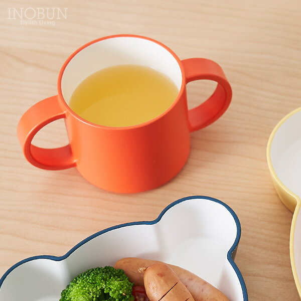 子供用食器 tak キッズディッシュ 両手マグ オレンジ 日本製 ベビー 子供用 コップ 電子レンジ対応