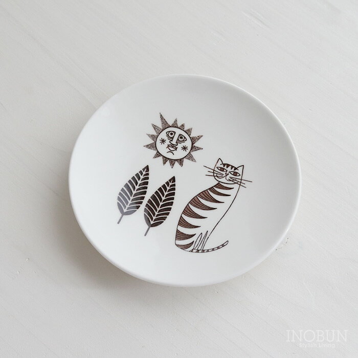 オールドカッパー ラウンドプレートS お皿 日本製 BOX入り CAT/IVORY 日本製 陶磁器 クラフトBOX入り 猫