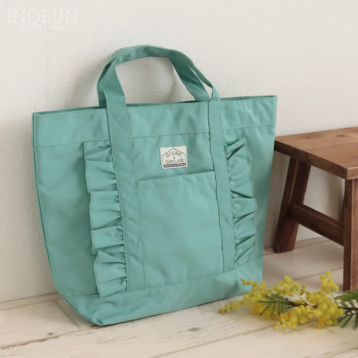 オーシャン＆グラウンド Ocean＆Ground フリル レッスンバッグ ミント FRILL 入園...