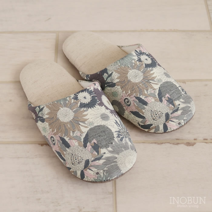 リバティ スリッパ 02 ルームシューズ 約23〜25cm Small Susanna スモールスザンナ グレー