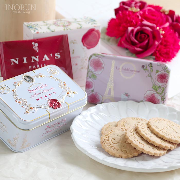 楽天イノブンオンラインショップMother's Day限定ギフト フランスティータイムセット NINA’S ニナス紅茶 缶 クッキー缶 ギフト おしゃれ 可愛い 母の日