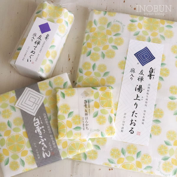 白雪 友禅染てぬぐい レモン 白雪てぬぐい 3...の紹介画像3