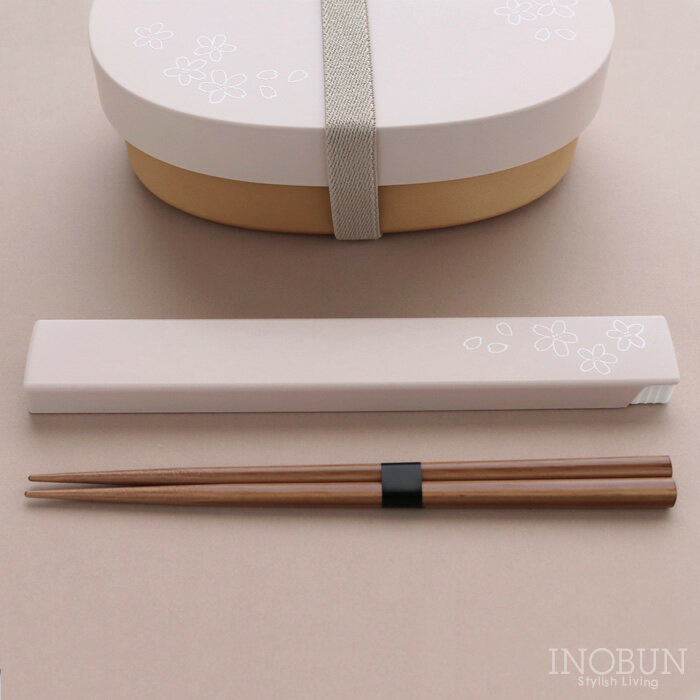 はなごろも 箸&ケース 18cm ピンク 天然木 和風ランチ 日本製 新生活