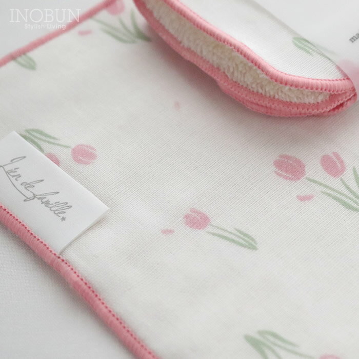 Lien de famille リヤンドファミーユ オーガニックコットン 子供 ミニハンカチ チューリップ 日本製 プ..